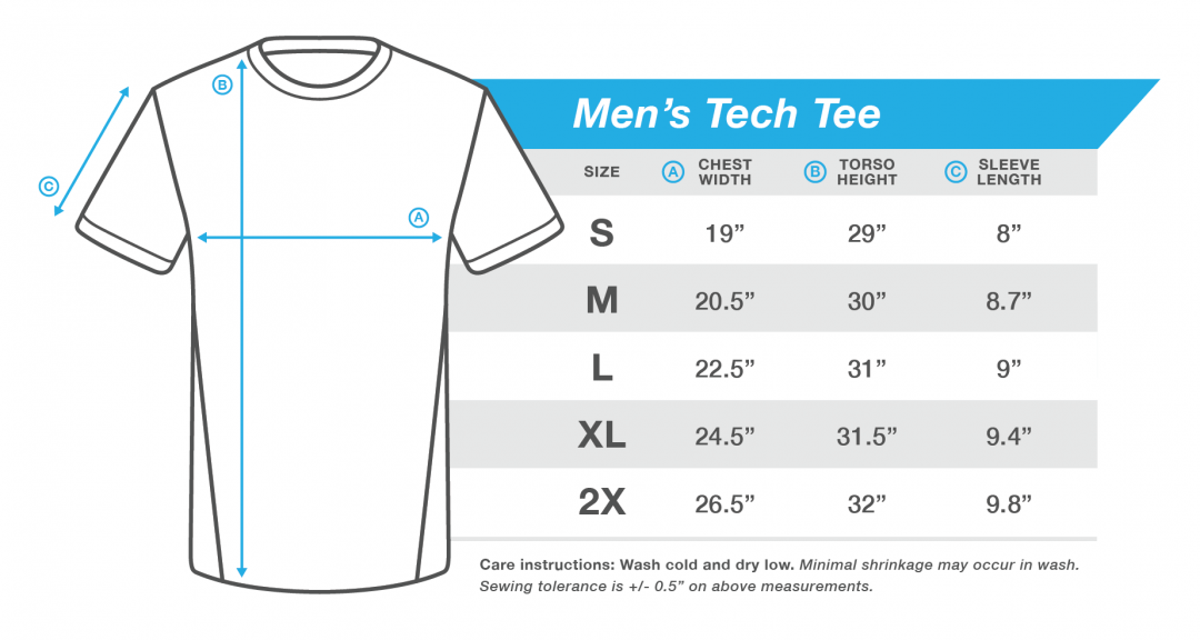 Tee Shirt Sizing Guides BOLDERBoulder 10K